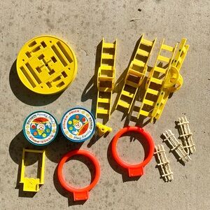Fisher-Price Yellow and Red Circus Ring Pieces (Not A Full Set)